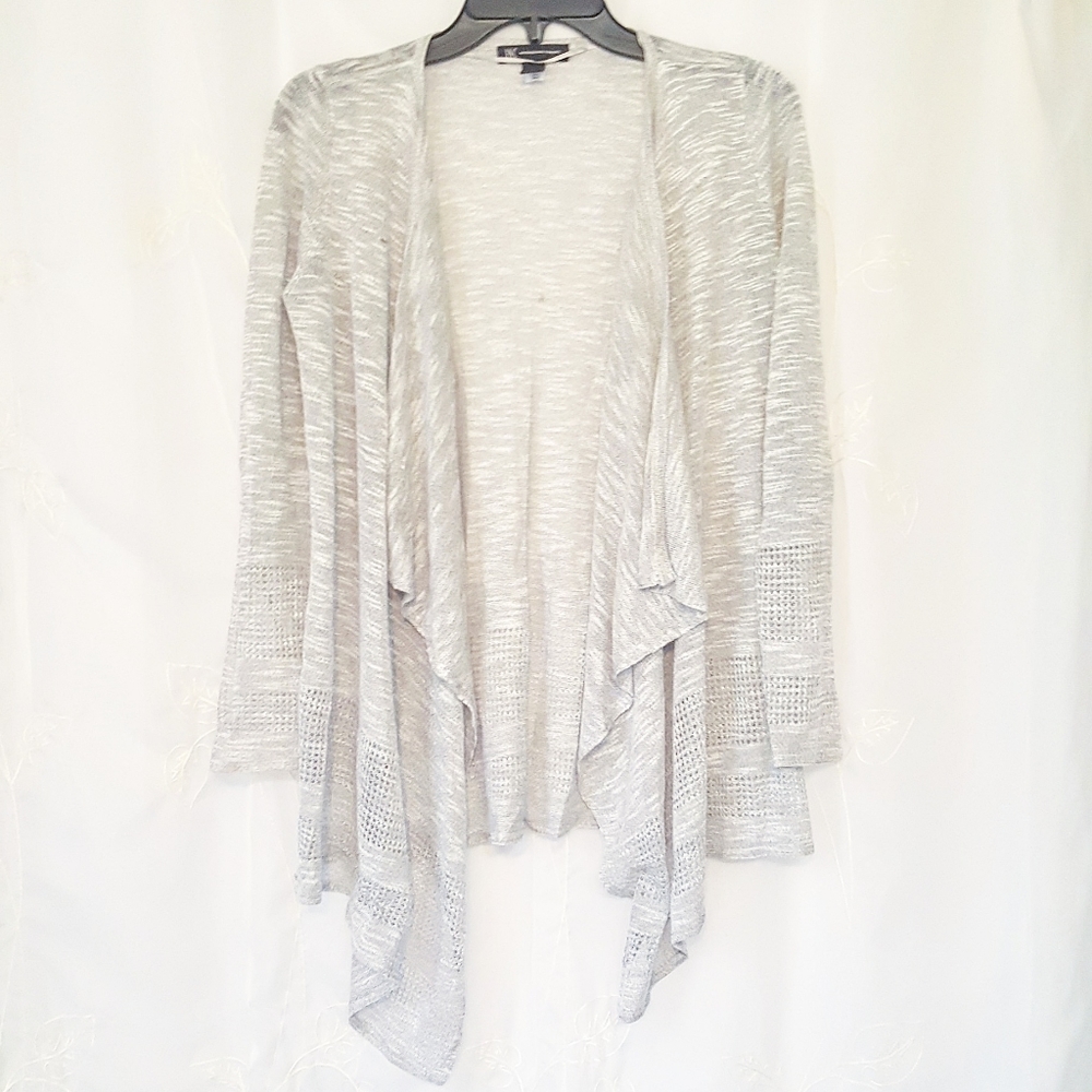 INC sheer grey light sweater